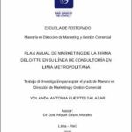 Plan anual de marketing de la firma Deloitte en su línea de consultoría en Lima Metropolitana