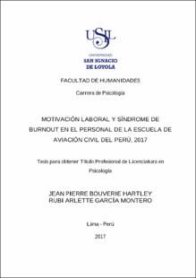 Motivación laboral y Síndrome de Burnout en el personal de la Escuela de Aviación Civil del Perú, 2017