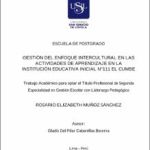 Gestión del enfoque intercultural en las actividades de aprendizaje en la Institución Educativa Pública Inicial N°111 El Cumbe