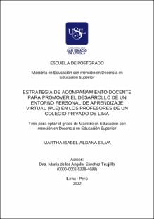 Estrategia de acompañamiento docente para promover el desarrollo de un entorno personal de aprendizaje virtual (PLE) en los profesores de un colegio privado de Lima