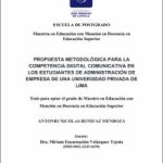 Propuesta metodológica para la competencia digital comunicativa en los estudiantes de administración de empresa de una universidad privada de Lima