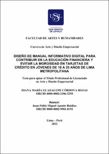 Diseño de manual informativo digital para contribuir en la educación financiera y evitar la morosidad en tarjetas de crédito en jóvenes de 18 a 25 años de Lima Metropolitana
