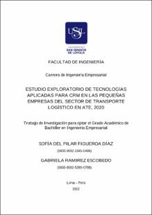 Estudio exploratorio de tecnologías aplicadas para CRM en las pequeñas empresas del sector de transporte logístico en Ate, 2020