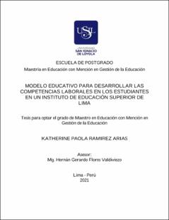Modelo educativo para desarrollar las competencias laborales en los estudiantes en un instituto de educación superior de Lima