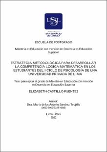 Estrategia metodológica para desarrollar la competencia lógica matemática en los estudiantes del I Ciclo de Psicología de una universidad privada de Lima