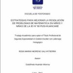 Estrategias para mejorar la resolución de problemas de matemática en niños y niñas de la IEI N° 90 Pusi-Huancane