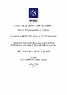 Plan de marketing B2B – Vitex Peru S.A.C