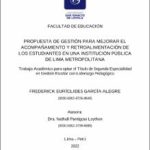 Propuesta de gestión para mejorar el acompañamiento y retroalimentación de los estudiantes en una institución pública de Lima Metropolitana
