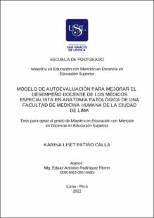 Modelo de autoevaluación para mejorar el desempeño docente de los médicos especialista en anatomía patológica de una facultad de medicina humana de la ciudad de Lima