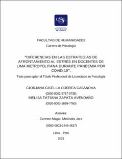 Diferencias en las estrategias de afrontamiento al estrés en docentes de Lima Metropolitana durante pandemia por Covid-19