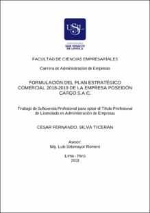 Formulación del plan estratégico comercial 2018-2019 de la empresa Poseidón Cargo S.A.C.