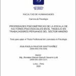 Propiedades psicométricas de la escala de factores psicosociales en el trabajo en trabajadores peruanos del sector minero