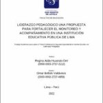Liderazgo pedagógico una propuesta para fortalecer el monitoreo y acompañamiento en una institución educativa pública de Lima