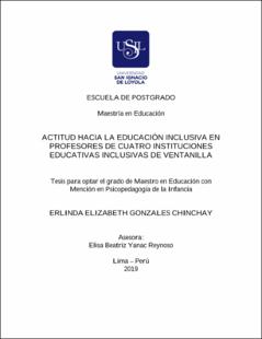 Actitud hacia la educación inclusiva en profesores de cuatro instituciones educativas inclusivas de Ventanilla