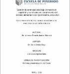 Gestión de Contrataciones Bajo el Modelo de Cogestión y su Relación en Cumplimiento del Servicio Alimentario del Qali Warma, 2015-2017.