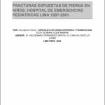 Fracturas expuestas de pierna en niños. Hospital de Emergencias Pediátricas Lima 1997-2001