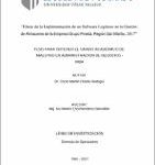 Efecto de la Implementación de un Software Logístico en la Gestión de Almacenes de la Empresa Grupo Pineda, Región San Martín, 2017