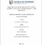 Impacto Del Servicio Gratuito Denominado “Consulta De Propiedad” En Los Usuarios De La Zona Registral V – Sede – Trujillo 2018.