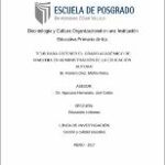 Deontología y Cultura Organizacional en una Institución Educativa Primaria de Ica.