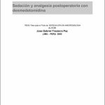 Sedación y analgesia postoperatoria con dexmedetomidina