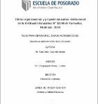Clima organizacional y proyecto educativo institucional de la Institución Educativa N° 32298 de Yarowilca, Huánuco – 2018